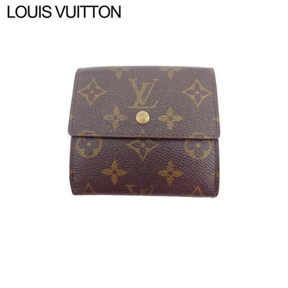 LOUIS VUITTON W Hook Wallet Monogram Beige Monogram Canvas Authentic Used - Picture 1 of 11